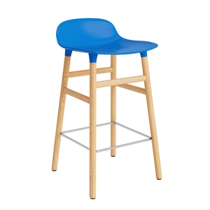 Normann Copenhagen - Form Barstool 65 cm - Blå/Eg